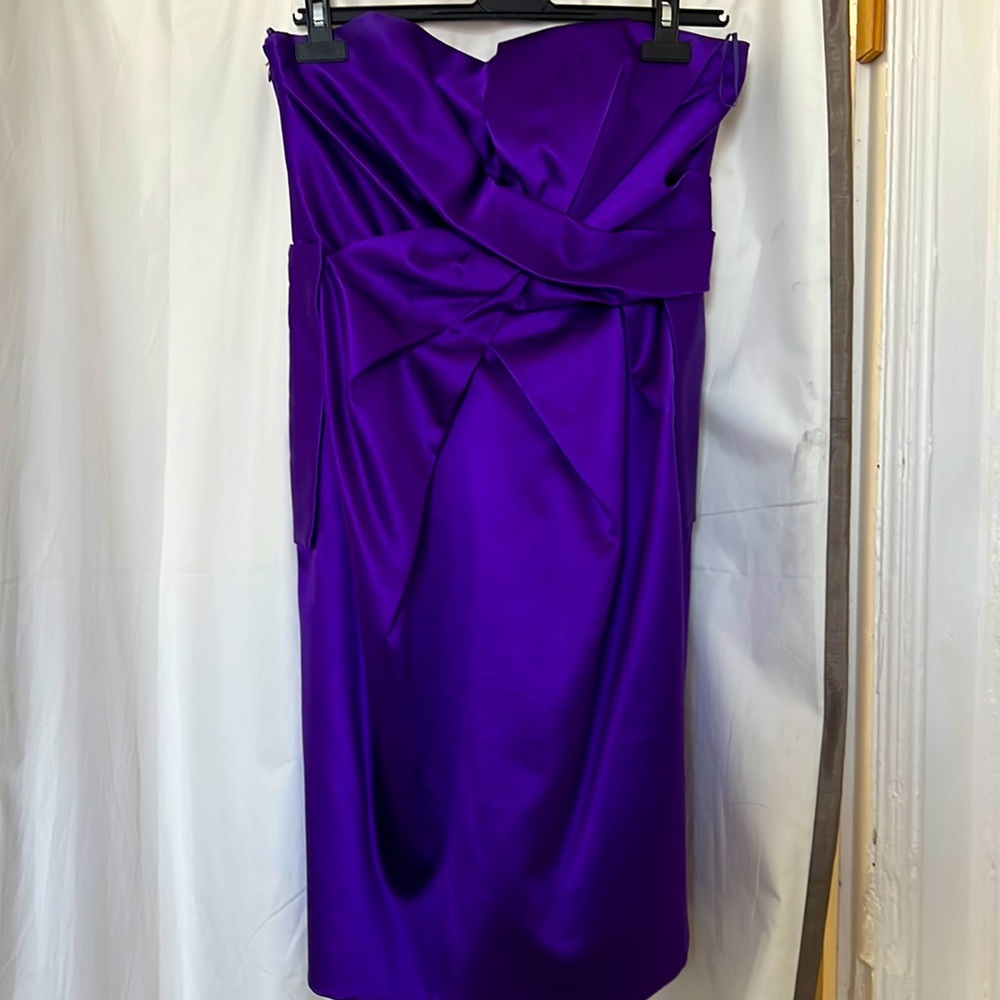 Purple taffeta strapless dress. Worn once!